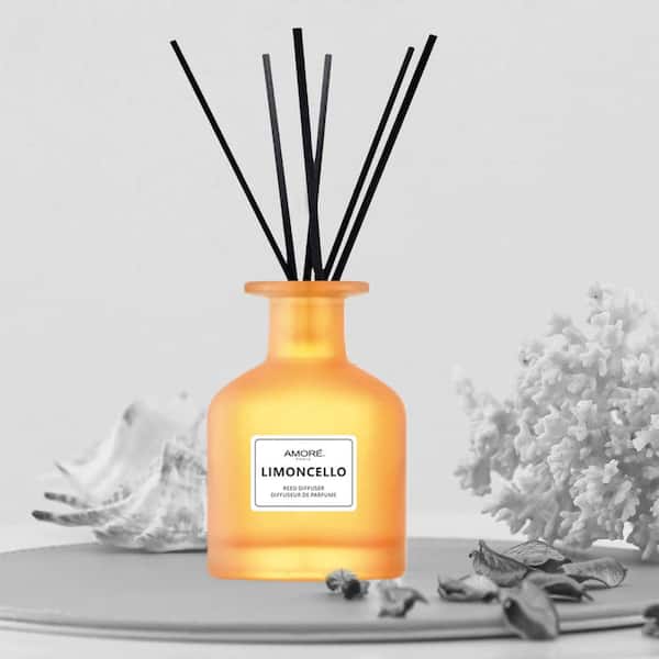 Amore Paris Premium Reed Diffusers and Air Freshener for Aesthetic Home Décor - Limoncello