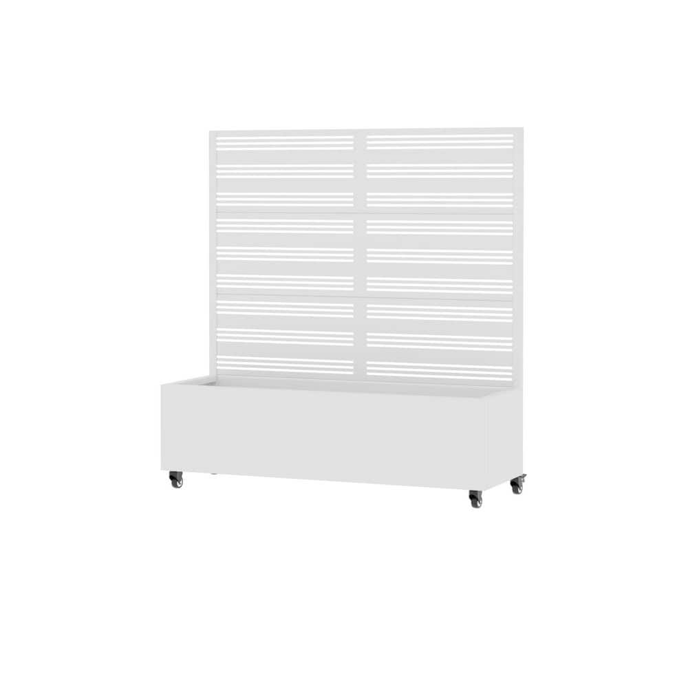 47 in. H x 47 in. W Metal Planter Box with Galvanized Trellis& Wheels Garden Bed with Drainage Holes price history on PriceWatchPro