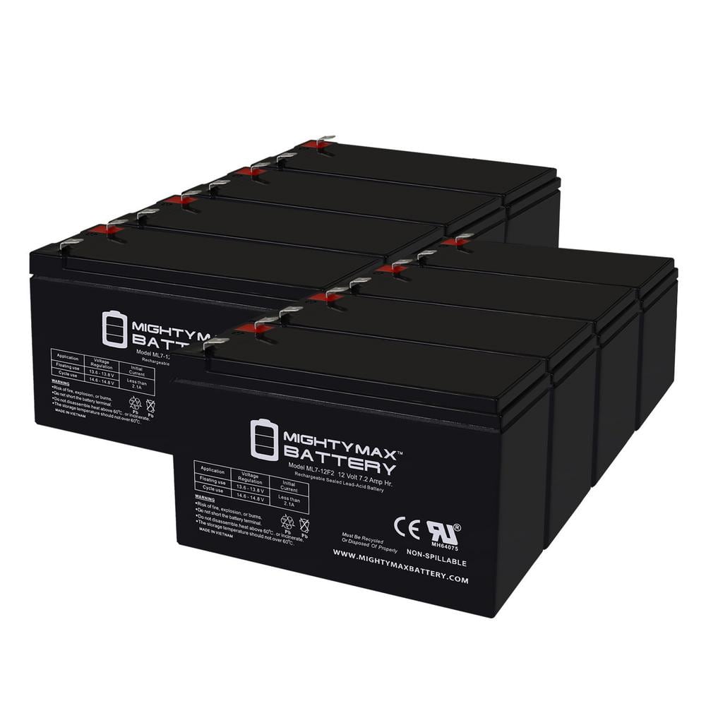 12V 7Ah F2 Replacement Battery for PowerStar SEC1075 - 8 Pack price history on PriceWatchPro
