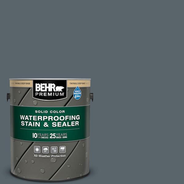 BEHR PREMIUM 1 gal. #N490-6 Calligraphy Solid Color Waterproofing Exterior Wood Stain and Sealer