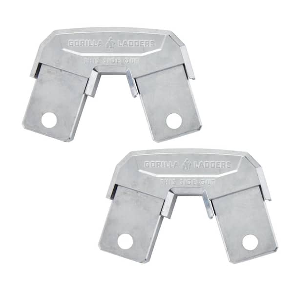 Gorilla Ladders Lightweight Aluminum Rail Brackets, Fits All Gorilla MPX Multi-Position Ladders, Quick and Easy to Use