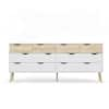 Diana 8-Drawer White/Oak Structure Dresser