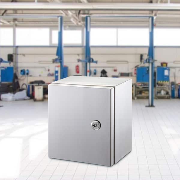 2048 cu. in. Electrical Enclosure Box 16 x 16 x 8 in. NENA 4X IP66 Wall Mount Junction Outlet Box Stainless Steel