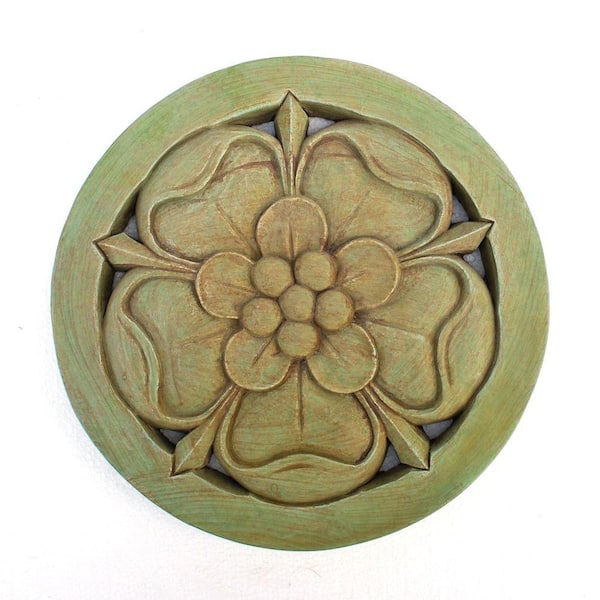 Unbranded Cast Stone Tudor Rose Stepstone Weathered Bronze