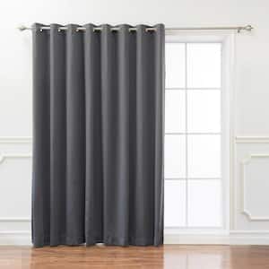 Dark Grey Grommet Blackout Curtain - 100 in. W x 84 in. L