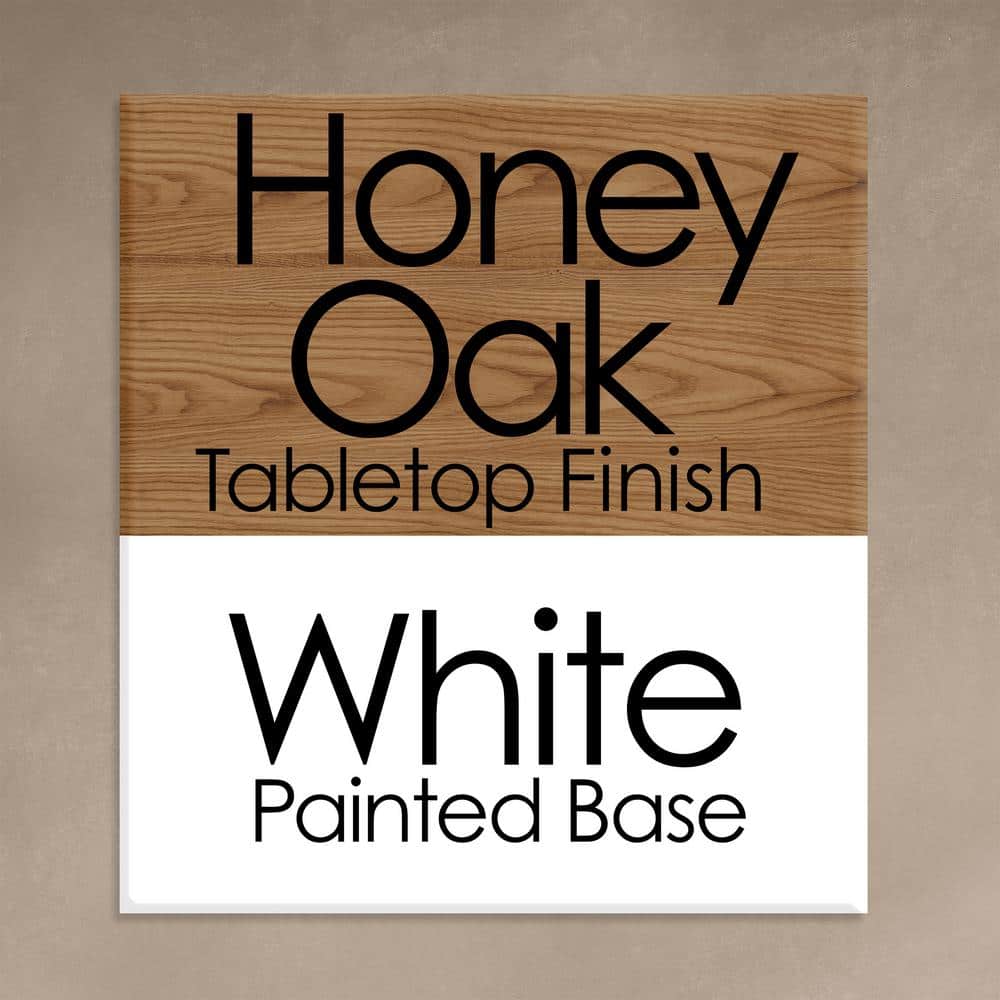 White and Oak Slim Rectangular End Table with Storage