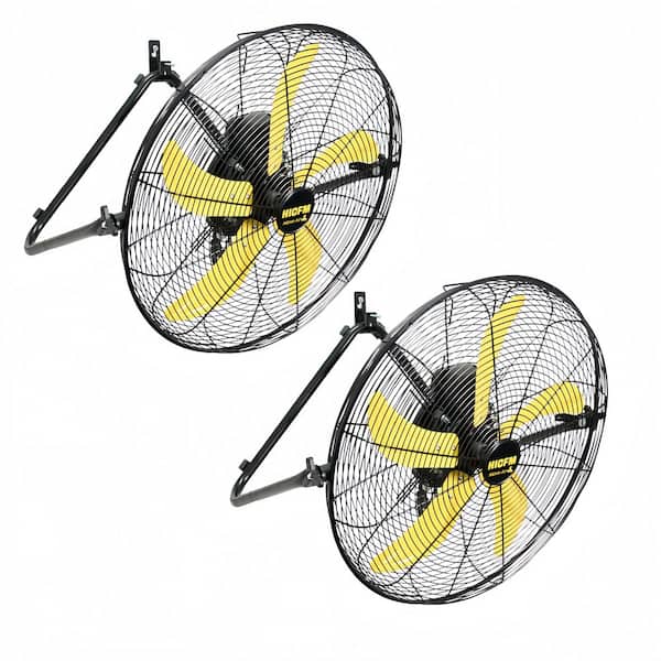 20 in. 3-Speed Heavy Duty Metal Industrial Drum Fan for Warehouse, Workshop, Factory and Basement, Black (2-Pack）