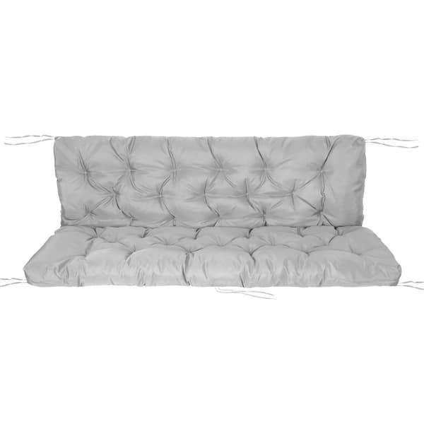 Cubilan Gray Outdoor Bolster without Tassels 1-Pack Outdoor Throw Pillows