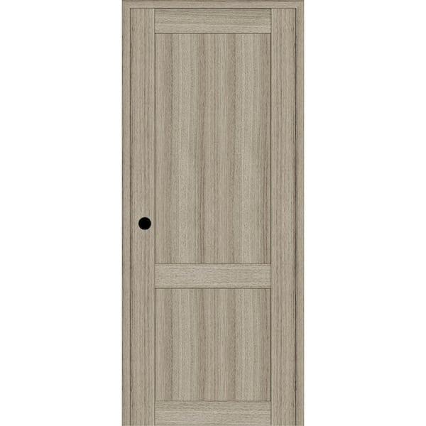 Belldinni 2-Panel Shaker 24 in. x 96 in. Right-Hand Shambor Composite Solid Core DIY-Friendly Single Prehung Interior Door