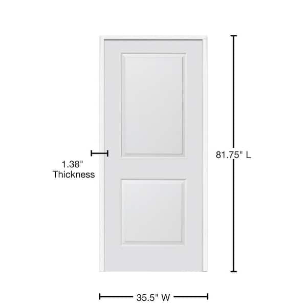 MMI DOOR 34 in. x 80 in. Smooth Carrara Right-Hand Solid Core