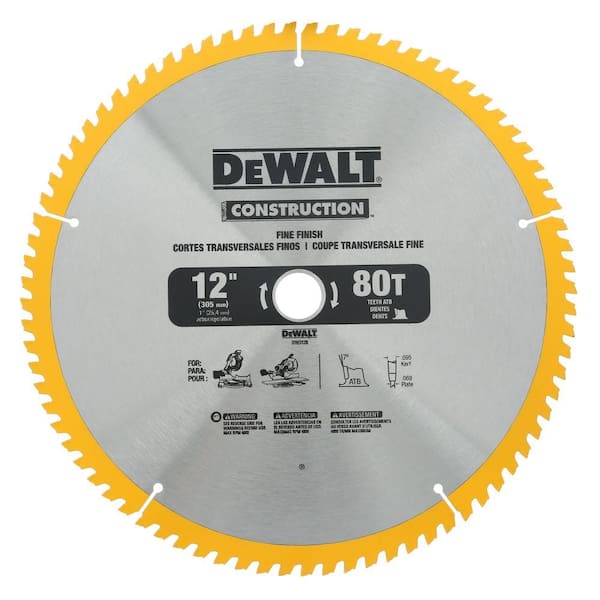15 Amp Corded 12 in. Compound Single Bevel Miter Saw with 12 in. Miter Saw Blade 32-Teeth and 80-Teeth (4-Pack) 15 Amp Corded 12 in. Compound Single Bevel Miter Saw with 12 in. Miter Saw Blade 32-Teeth and 80-Teeth (4-Pack)