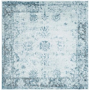 Sofia Casino Light Blue 5 ft. 3 in. x 5 ft. 3 in. Area Rug