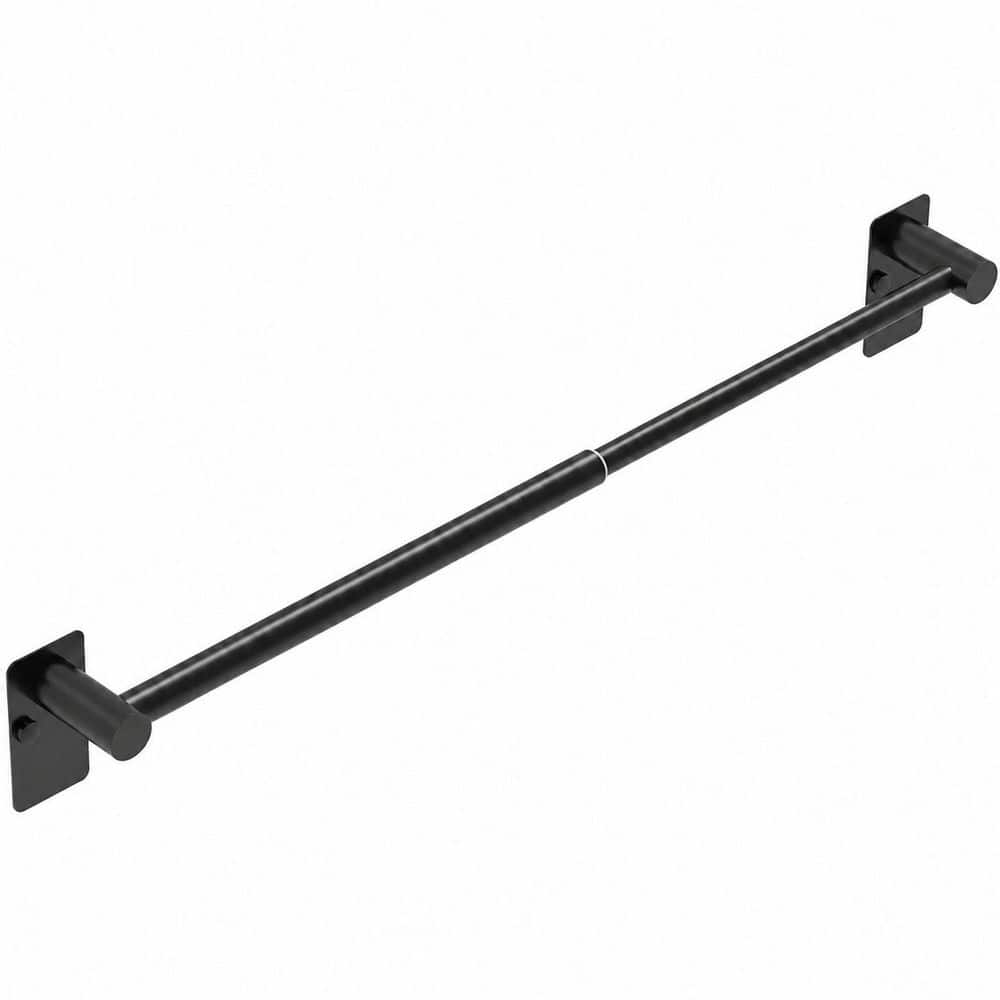 Adjustable 14.4 in. to 25.2 in. Self-Adhesive or Screw-In Matte Black Stainless Steel Towel Bar price history on PriceWatchPro