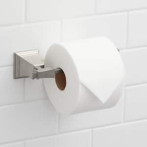 Exhibit Single Post Toilet Paper Holder in Brushed Nickel