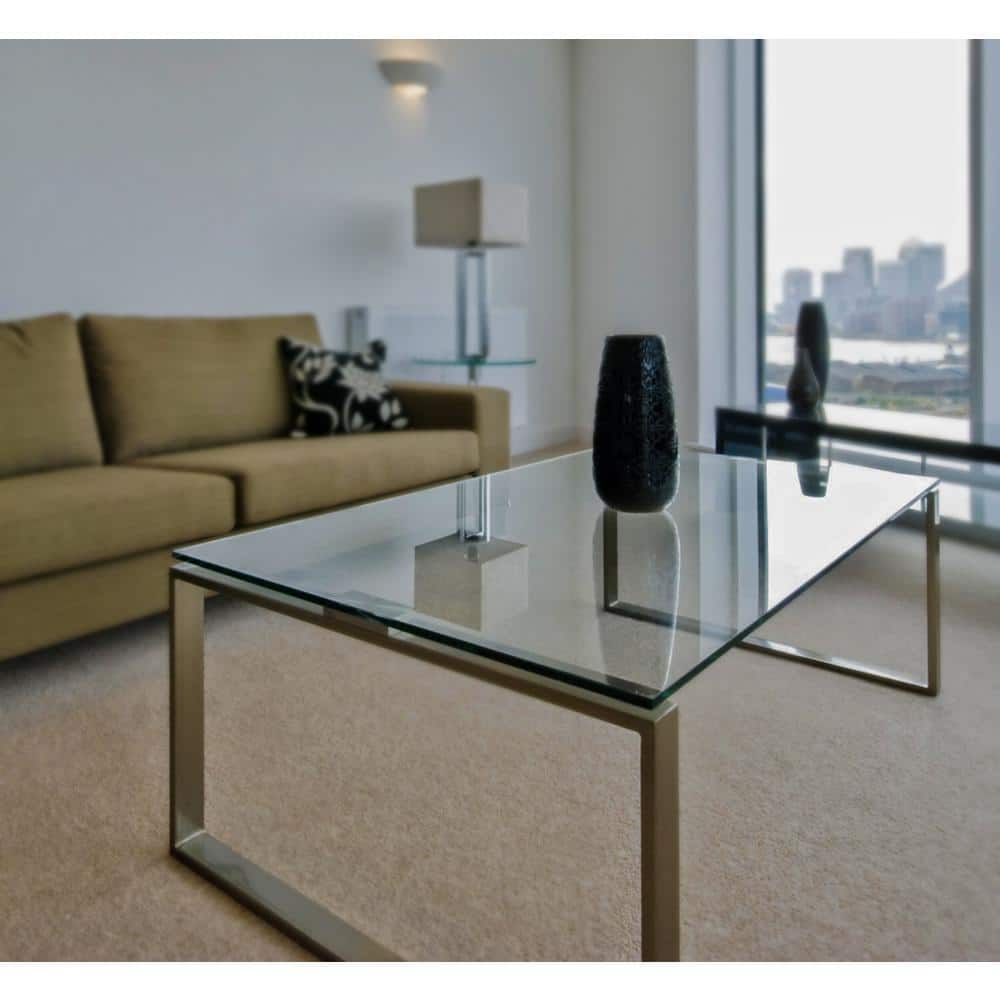 24 Inch Clear Tempered Glass Square Table Top