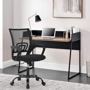 Kai Upholstery Seat Adjustable Height Lumbar Support Swivel Ergonomic Office Chair in Black