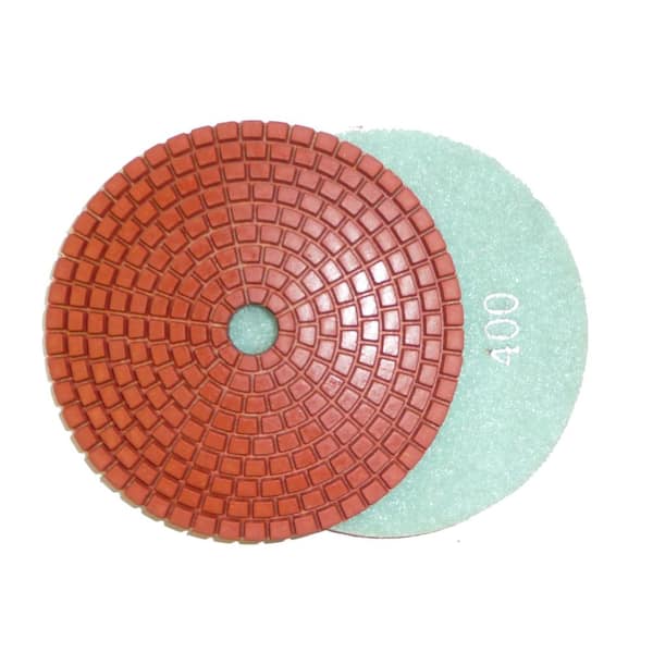 in. JHX Wet Diamond Polishing Pads for Granite/Concrete (Set of 7) with  in. Semi-Rigid Back Holder JHXR205SET8 The Home Depot