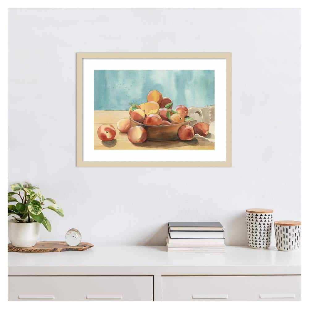Summer Harvest Bowl I Svelte Natural Framed Wall Art Print