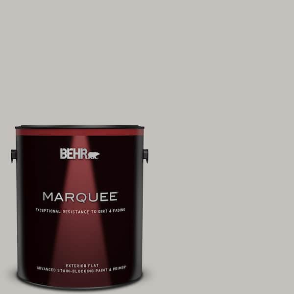 BEHR MARQUEE 1 gal. #PPU18-10 Natural Gray Flat Exterior Paint & Primer