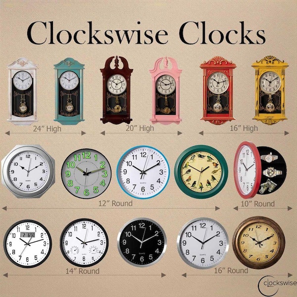 50s Wood＆Brass 23.7 Clockswise Amazon.com: clock インテリア時計