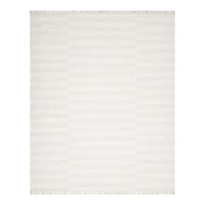 Louella Flatweave Ivory 5 ft. x 8 ft. Striped Hand Woven Area Rug