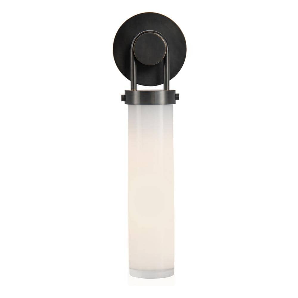 Urban Bronze Opal Glass Wall Sconce Light