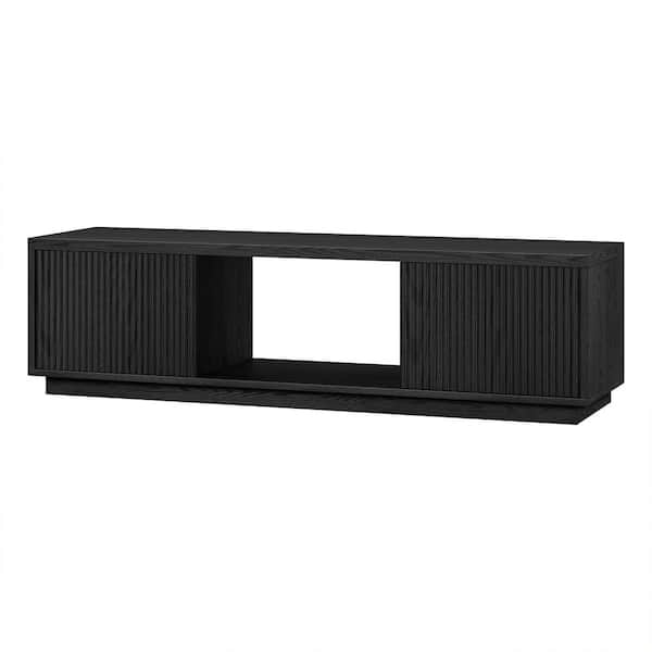 Reviews for Meyer&Cross Dorian 58 in. Black Grain TV Stand Fits