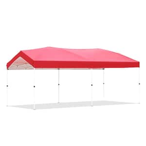 10 ft. W x 20 ft. L Red Patio Outdoor Canopy Heavy Duty Tent
