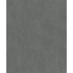 Smooth Concrete Effect Anthracite Matte Finish Vinyl on Non-Woven Non-Pasted Wallpaper Roll