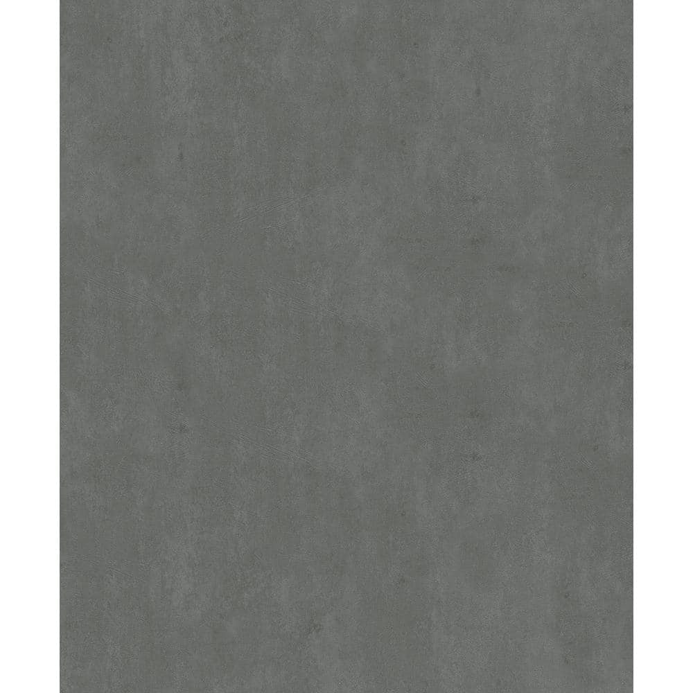 Smooth Concrete Effect Anthracite/Black Matte Finish Vinyl on Non-Woven Non