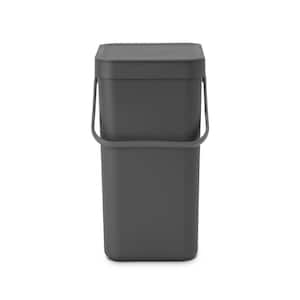 Sort & Go 3.2 Gallon (12 Liter) Gray Plastic Recycling Bin