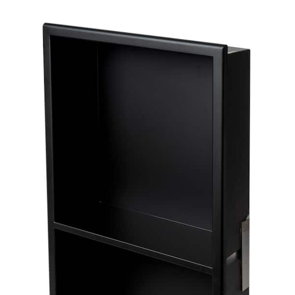 ALFI BRAND Black Matte 12 in. x 24 in. Stainless Steel Niche ABNC1224-BLA -  The Home Depot