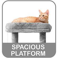 Beige 37-Inch Multi-Level Cat Tree with Sisal Scratching Posts