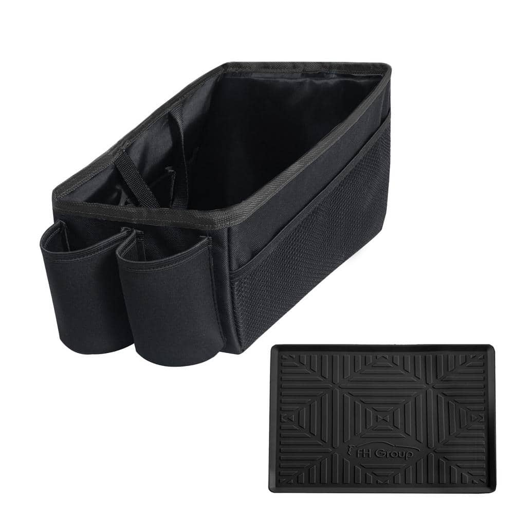 FH Group Multi-Use Tote Car Organizer with Cup Holders DMFH1135BLACK ...