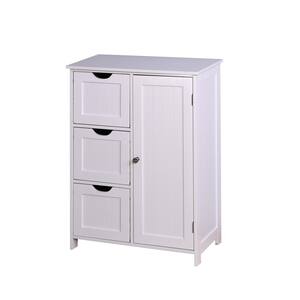 23.62 in. W x 11.81 in. D x 31.9 in. H White MDF Freestanding Bathroom Storage Linen Cabinet with Adjustable Shelf