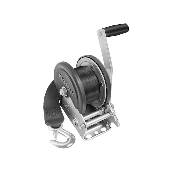 Fulton 1500 lbs. Capacity Single Speed Tow Winch Trailer Kit with 20 in. Strap