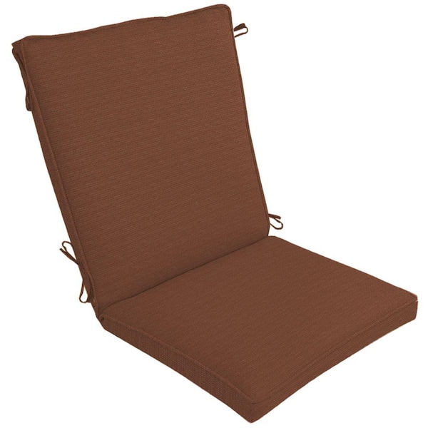 Arden Roma Texture Red Single Welt High Back Outdoor Chair Cushion-DISCONTINUED