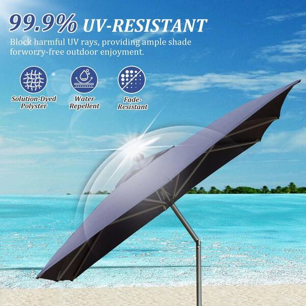 fade free patio umbrella Open-Box UV50 Cantilever Cover and store at night or during extreme weather conditions to extend service life of your new umbrella. Tenleaf 9.68 ft. x 6.4