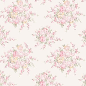 Rachel Ashwell Rose Blossom Pink Wallpaper Sample