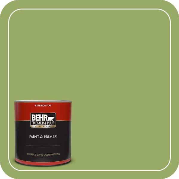 BEHR PREMIUM PLUS 1 qt. #420D-5 Herbal Garden Flat Exterior Paint & Primer