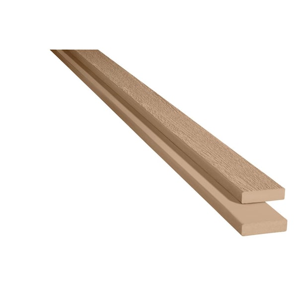 TruWood 5/4 in. x 2.5 in. x 8 ft. Beige Primed Composite Single Piece ...