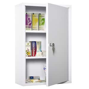 15.75 in. W x 23.5 in. H Steel White Wall Surface Mount Medicine Cabinet without Mirror