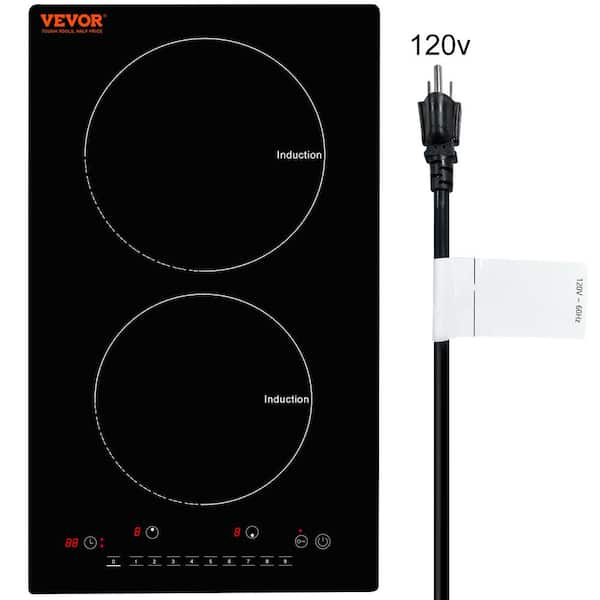 VEVOR 20.1 in. x 11.3 in. Built-in Induction Hotplate 2-Elements ...