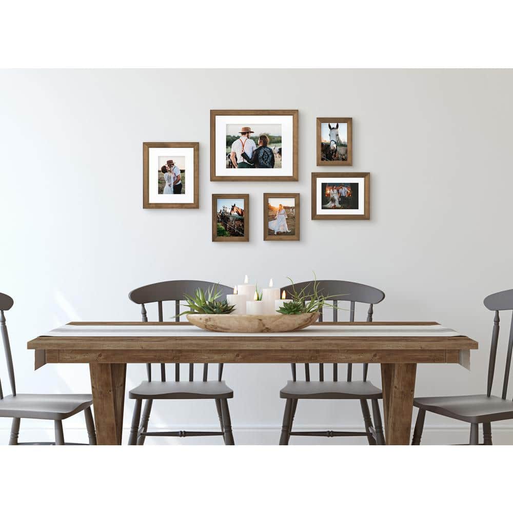 Rustic Brown Wooden Wall Frame Set, 16" x 24"