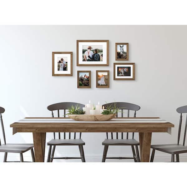 Bordeaux Rustic Brown Picture Frame (Set of 6)