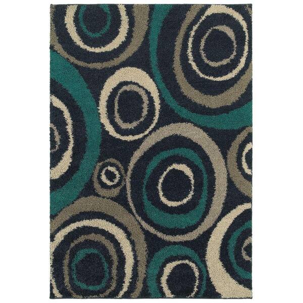 Home Decorators Collection Orbit Teal 8 ft. x 10 ft. Area Rug
