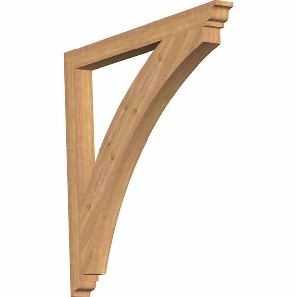 Ekena Millwork 3.5 in. x 44 in. x 44 in. Western Red Cedar Thorton Traditional Smooth Bracket
