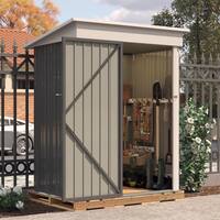 5 ft. W x 3 ft. D Outdoor Storage Metal Shed Utility Patio Shed for Garden and Backyard 15 sq. ft. in Gray