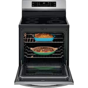 30 in. 5.4 cu. ft. Induction Electric Range with Self-Cleaning Oven in Smudge-Proof Stainless Steel with Air Fry
