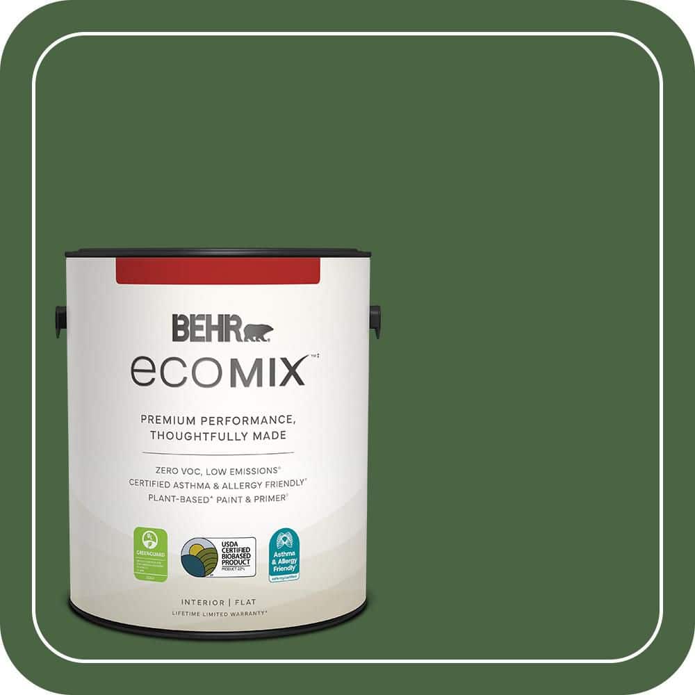 Deep Color Schemes BEHR ECOMIX 1 gal. #S400-7 Deep Viridian Flat Plant-Based Interior ...